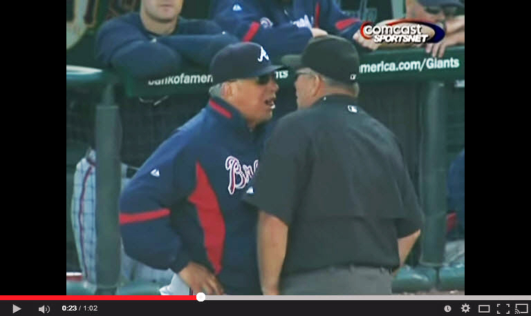 Bobby Cox gets tossed. 