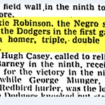 Jackie Robinson Hits for the Cycle, backwards